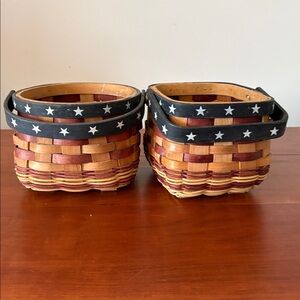 Americana Woven Basket Set | Patriotic Farmhouse Cottagecore Decor